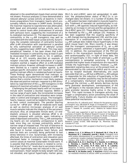 Overexpression of 1B-adrenergic receptor induces left ventricular ...