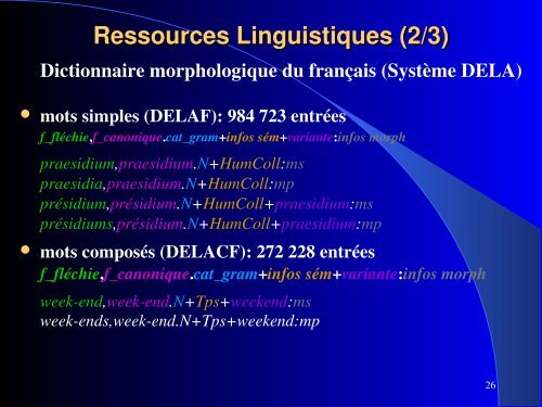 projet PROLEX : réalisation d'un dictionnaire…