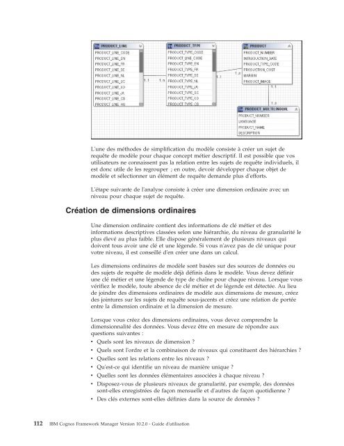 IBM Cognos Framework Manager Version 10.2.0 - Guide d'utilisation