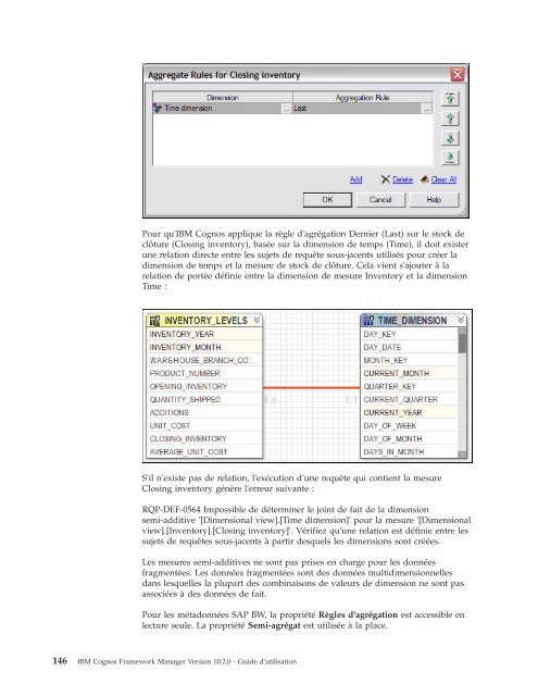 IBM Cognos Framework Manager Version 10.2.0 - Guide d'utilisation