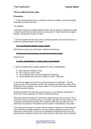 Third conditional lesson plan - TeachingEnglish