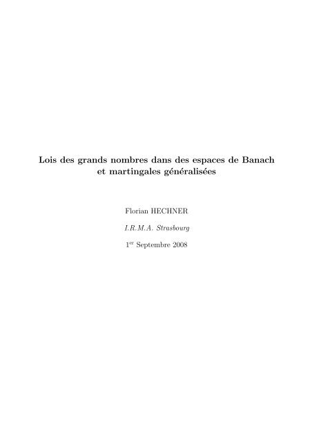 Les transparents de l'exposé. - Site de Florian HECHNER