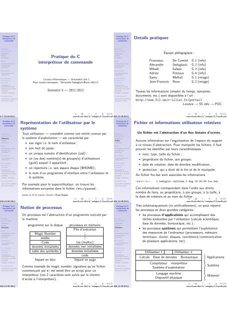 6 pages par page - FIL - Université Lille 1