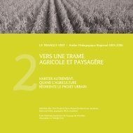 vers une trame agricole et paysagère - Paysage et urbanisme durable