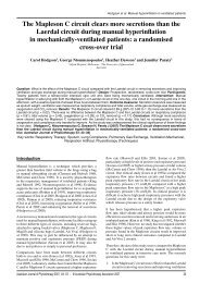 The Mapleson C circuit clears more secretions than the Laerdal ...