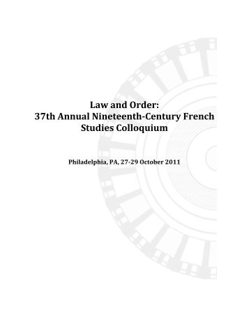 Law and Order: 37th Annual Nineteenth - School of Arts & Sciences ...