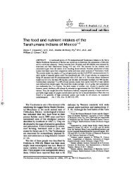 The food and nutrient intakes of the Tarahumara - American Journal ...