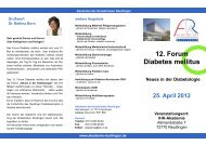 Flyer 12. Forum Diabetes mellitus.pub - Akademie der Kreiskliniken ...