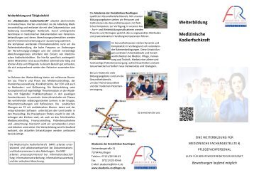 Weiterbildung Medizinische Kodierfachkraft - Akademie der ...