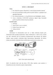 1 DENEY 1- OSİLOSKOP Amaç: 1. Bir osiloskobun yapısını ...