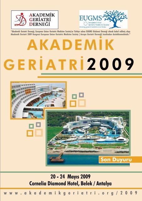 Kongre Duyurusu - Akademik Geriatri Derneği