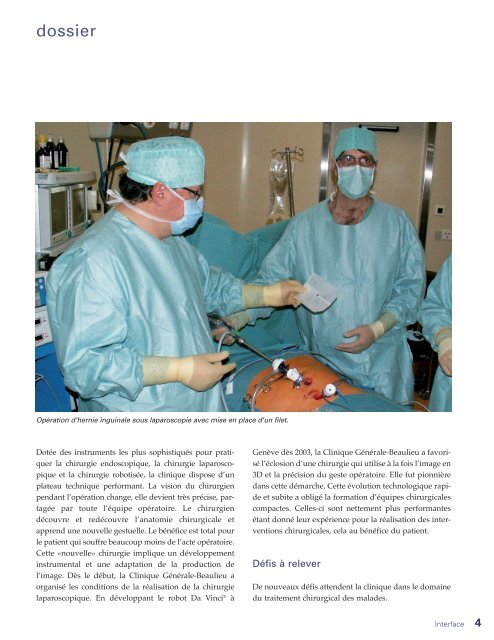 chirurgie viscérale - Clinique Générale-Beaulieu