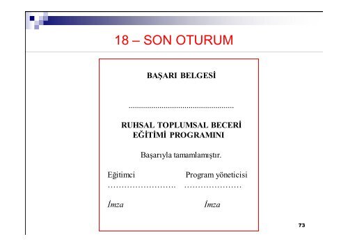 ruhsal toplumsal beceri eğitimi