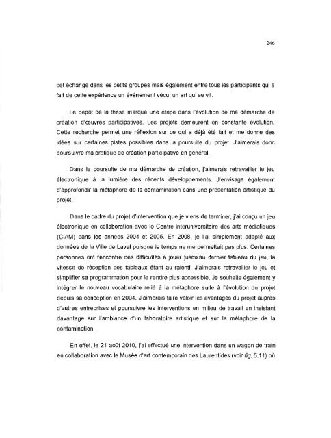 Les effets de la contamination d'un milieu de ... - Archipel - UQAM