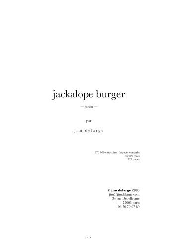 jackalope burger - Puls'Art