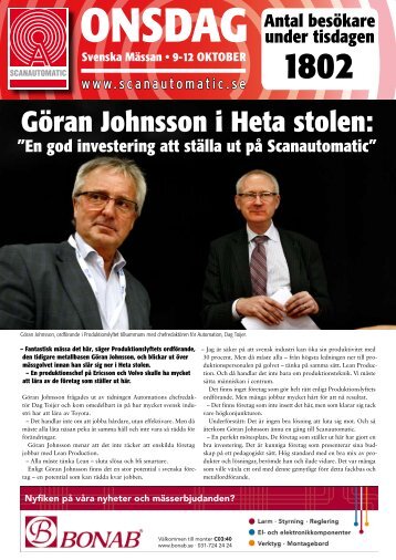 Göran Johnsson i Heta stolen: - Svenska Mässan