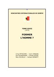 27. 1979. -- Former l'homme ? - Rencontres Internationales de Genève
