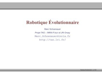 Robotique Évolutionnaire - LRI