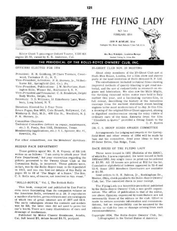 1954-1 - Rolls-Royce Owners' Club