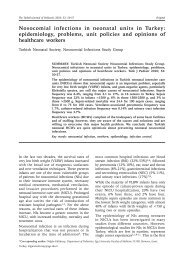 Nosocomial infections in neonatal units in Turkey: epidemiology ...