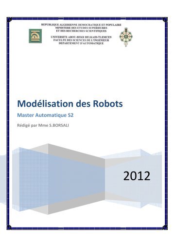 Cours modelisationdes robots2012