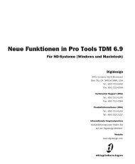 Neue Funktionen in Pro Tools TDM 6.9 - Digidesign Support Archives