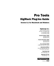 5.1 DigiRack Plug-Ins Guide - Digidesign Support Archives