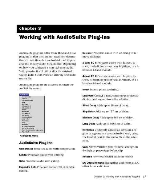 5.1 DigiRack Plug-Ins Guide - Digidesign Support Archives