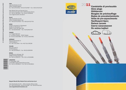 1x CANDELETTE MAGNETI MARELLI VW Caddy I 1.6 D CADDY II 1.9 D 1.9 SDI