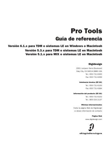 Pro Tools - Digidesign Support Archives