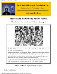 KRF: Moses and the Gnostic Rod of Aaron - Al-Qiyamah