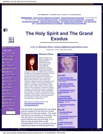 SpiritWeb: The Holy Spirit and The Grand Exodus - Al-Qiyamah