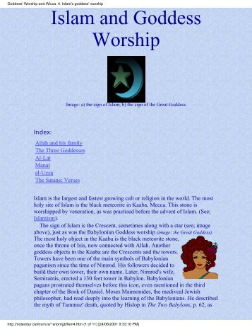 Goddess' Worship and Wicca. 4. Islam's goddess ... - Al-Qiyamah