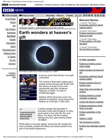 BBC News | Total Eclipse | Earth wonders at heaven's ... - Al-Qiyamah