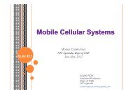 Mobile Cellular Systems - Alak Roy