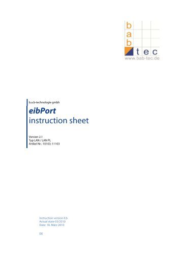 eibPort instruction sheet - Amazon Web Services