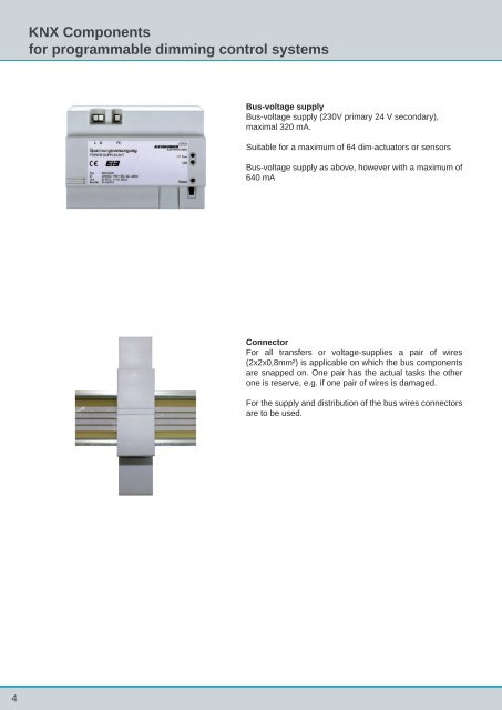 KNX Programmable Dimming Control Systems - Altenburger ...