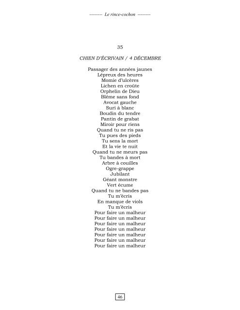 Le rince-cochon (Chansons).pdf - Serge Viau : : : Chien d'écrivain