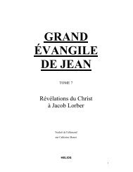 grand evangile de jean, tome 7 - J. Lorber en francais introduction et ...