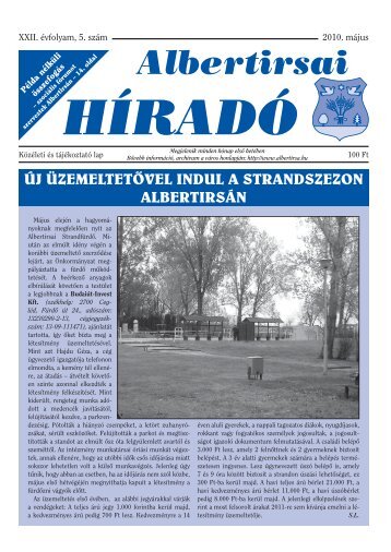 Alberirsa Híradó 2010.05. hó (.pdf) - Albertirsa