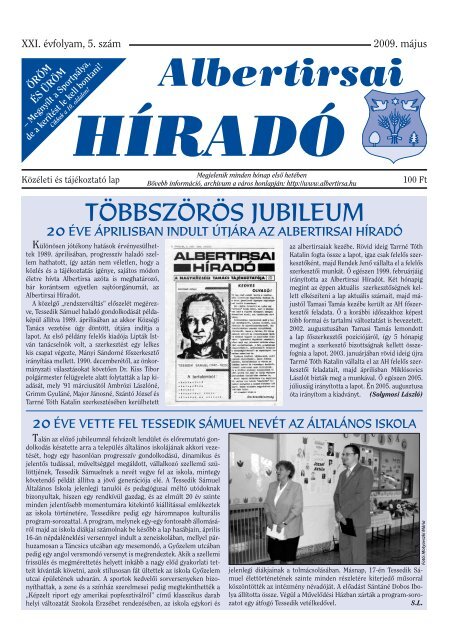 Alberirsa Híradó 2009.05. hó (.pdf) - Albertirsa