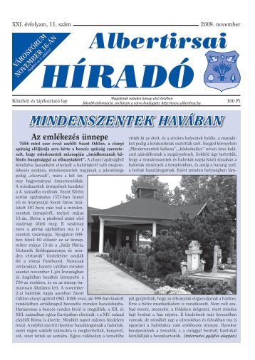 Alberirsa Híradó 2009.11. hó (.pdf) - Albertirsa