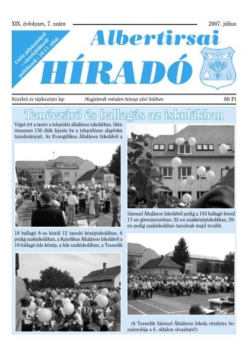 Alberirsa Híradó 2007.07. hó (.pdf) - Albertirsa