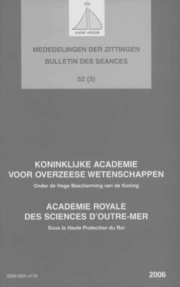 KONINKLIJKE ACADEMIE VOOR OVERZEESE WETENSCHAPPEN ...