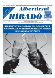 Alberirsa Híradó 2010.01. hó (.pdf) - Albertirsa