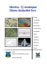 Albertirsa – Új városközpont – Előzetes Akcióterületi Terve
