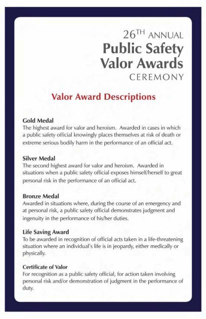 Valor Awards Program - City of Alexandria