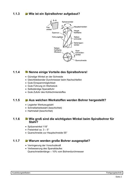 1 Fertigungstechnik - Ausbildungsleitfaden