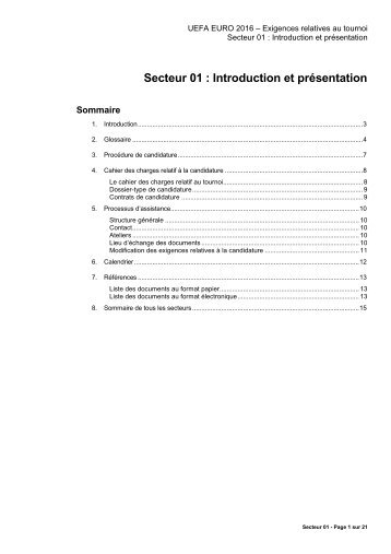 Le cahier des charges de l'UEFA - ASSE