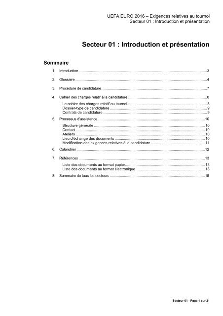 Le cahier des charges de l'UEFA - ASSE